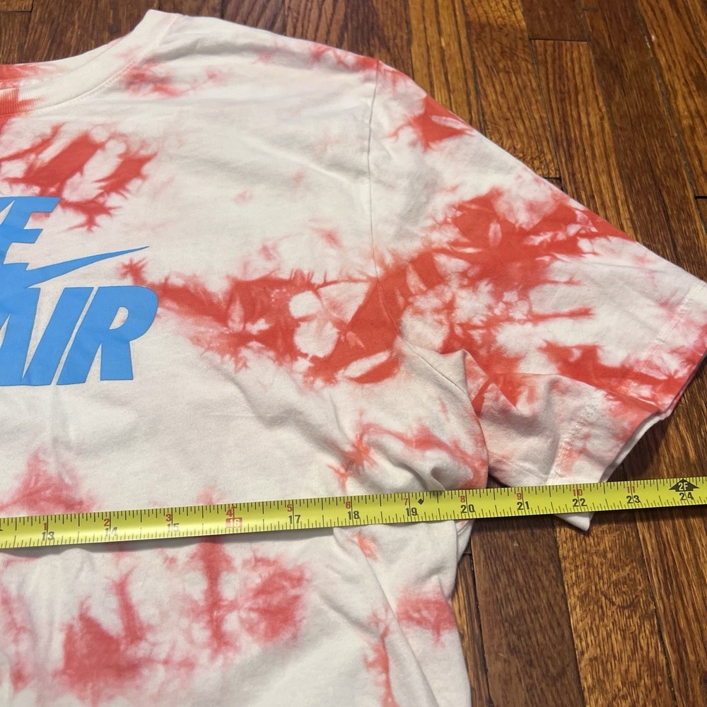 Nike Air Shirt Mens Large Red White Tie Dye Graphic Tee The Nike Tee Blue Logo - Picture 4 of 10